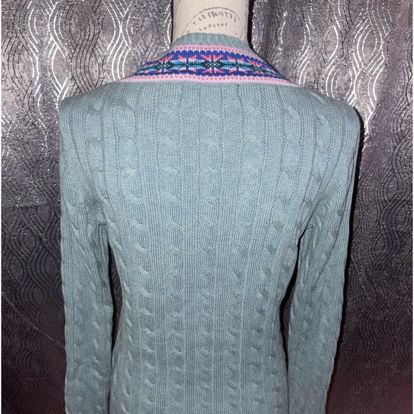 Lauren Ralph Lauren Black label Cable-Knit Cotton Cricket Sweater - Picture 9 of 12